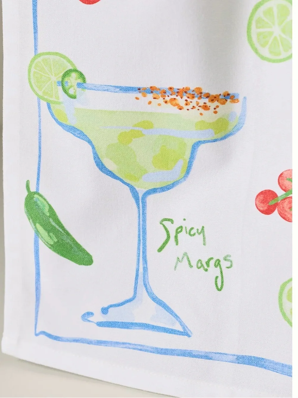 Anthropologie Margs on Margs Bar Towel Frozen Limes Pizza Tomato